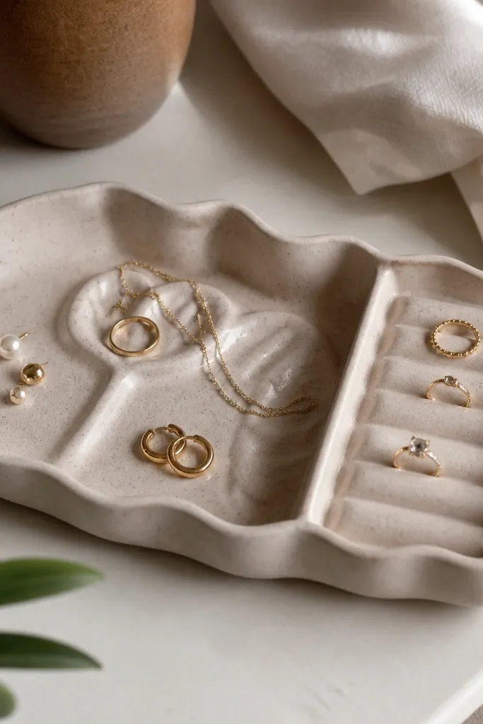 Aesthetic clay jewelry organizer ideas