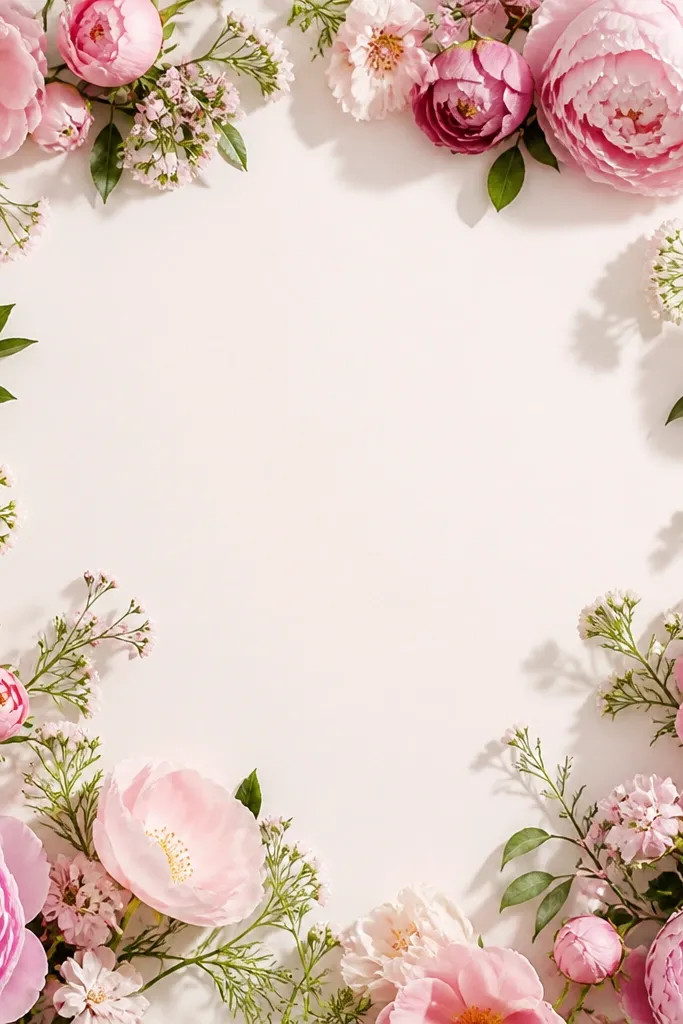Aesthetic Pink Flower Frame Ideas