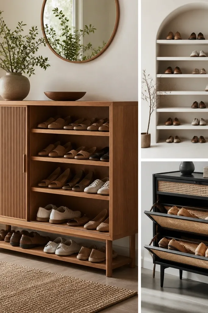 Aesthetic shoe rack design ideas