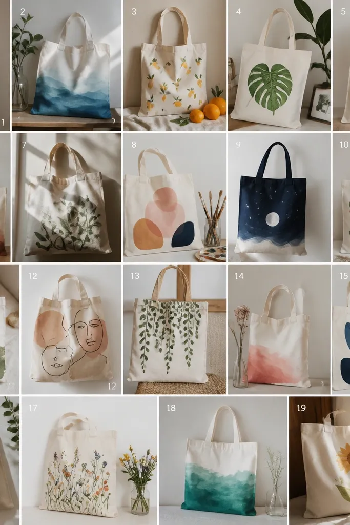 19 aesthetic tote bag painting ideas on a budget