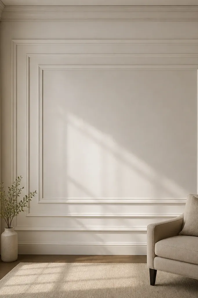 Wall with a large corner-to-corner frame and inset rectangles inside