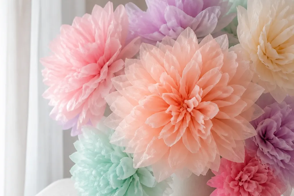 All Year Tissue Paper Flowers for Decor