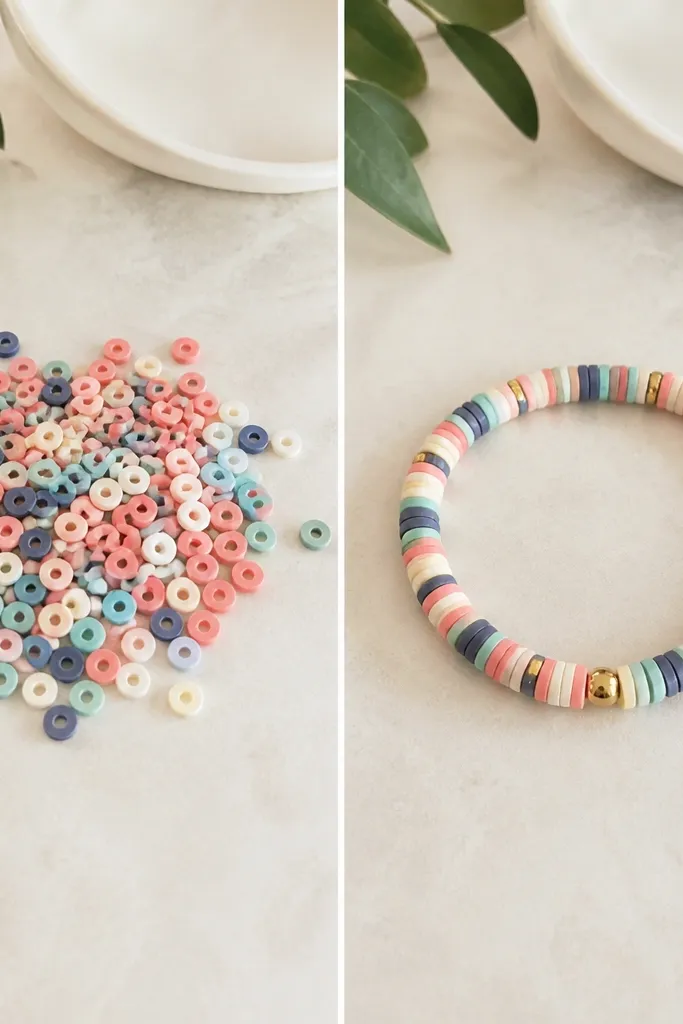 Before and After Clay Bead Bracelet Ideas