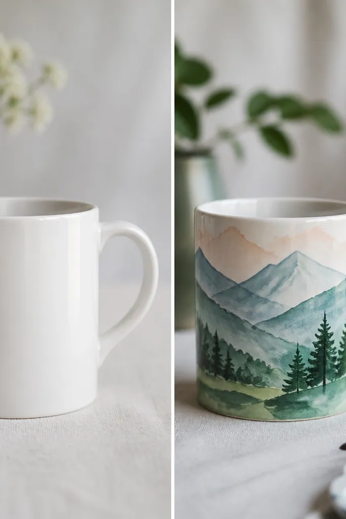 Before and after coffee mug painting ideas