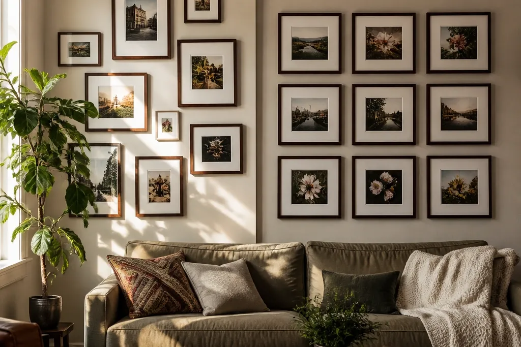 Before and After Living Room Gallery Wall Ideas