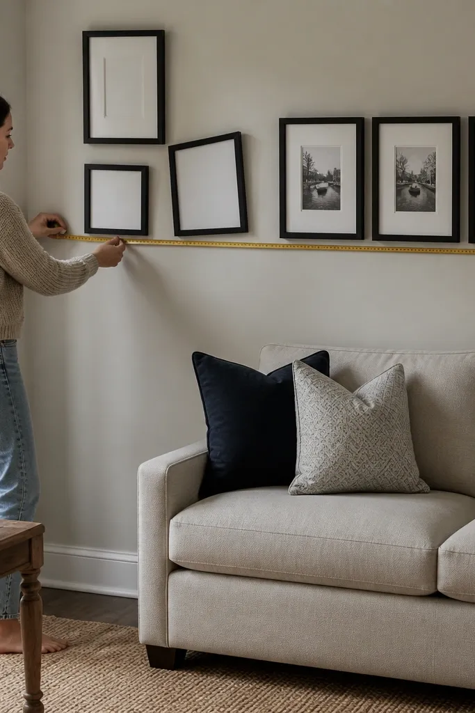 Before and After Living Room Gallery Wall Ideas