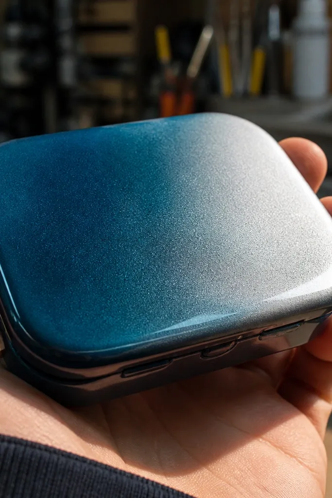 Altoids wallet with metallic gradient front and glossy clear coat