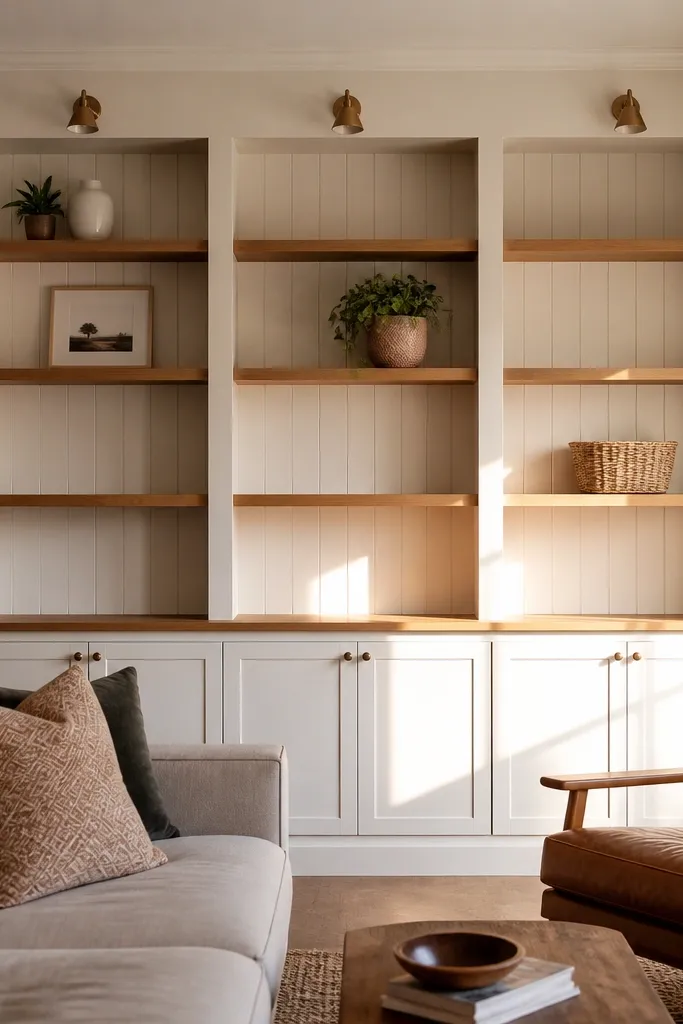 Beginner-Friendly Built-In Shelves Living Room Ideas