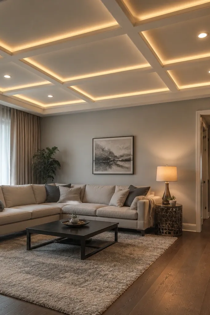 Beginner-Friendly False Ceiling Living Room Ideas