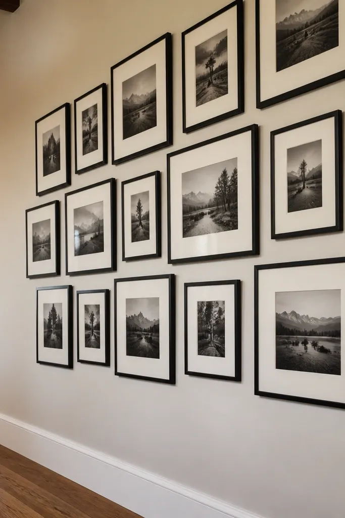 Frames arranged in a brick-like offset grid