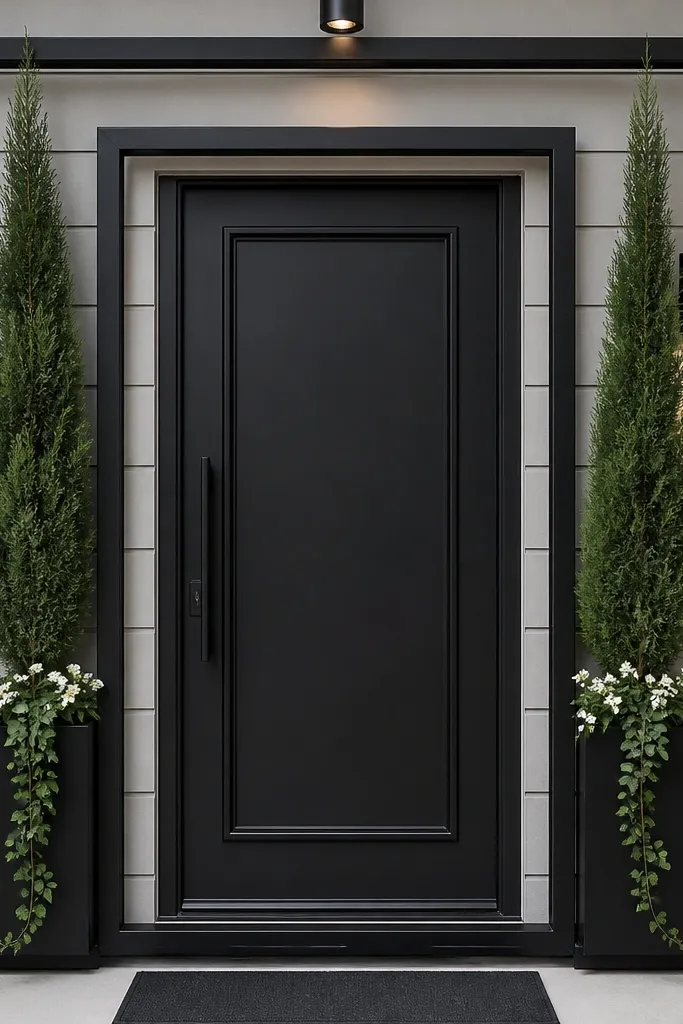 Window grill with a square inner frame inside a larger rectangular border