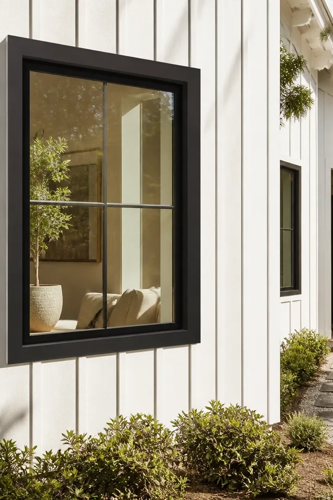 Window grill with a thick border frame and open center space