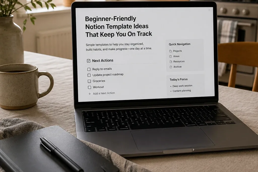 Beginner-Friendly Notion Template Ideas That Keep You On Track
