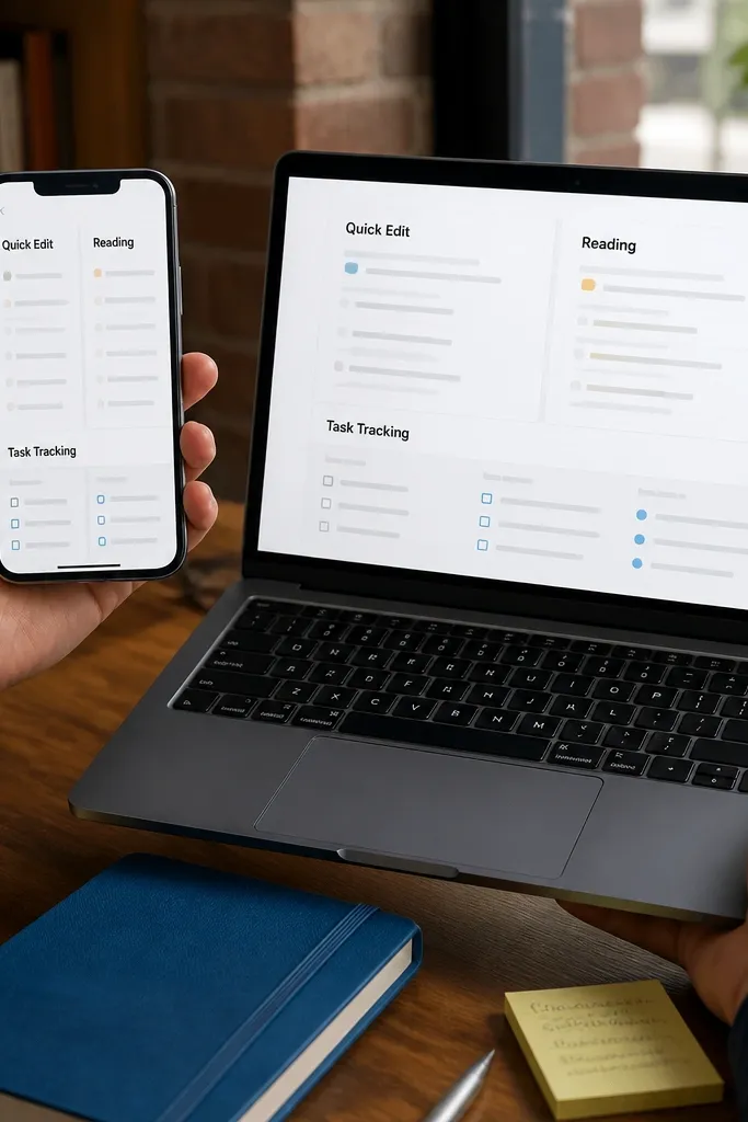 Notion Templates Compared On Phone And Laptop