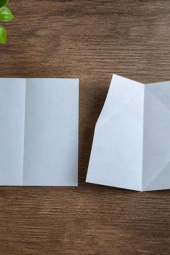 Matte white square paper for origami with crisp edges
