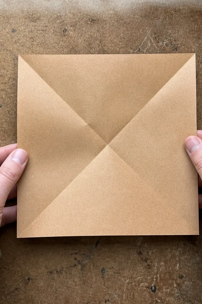 Brown kraft square paper with matte surface