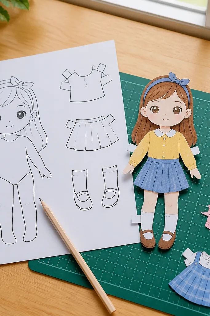 Beginner-Friendly Paper Doll Printable Templates