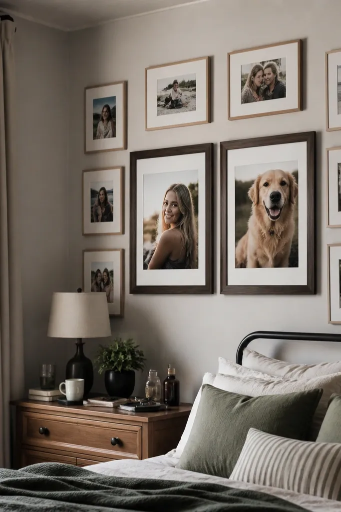 Two large 8x10 photos centered with smaller 5x7 photos around them