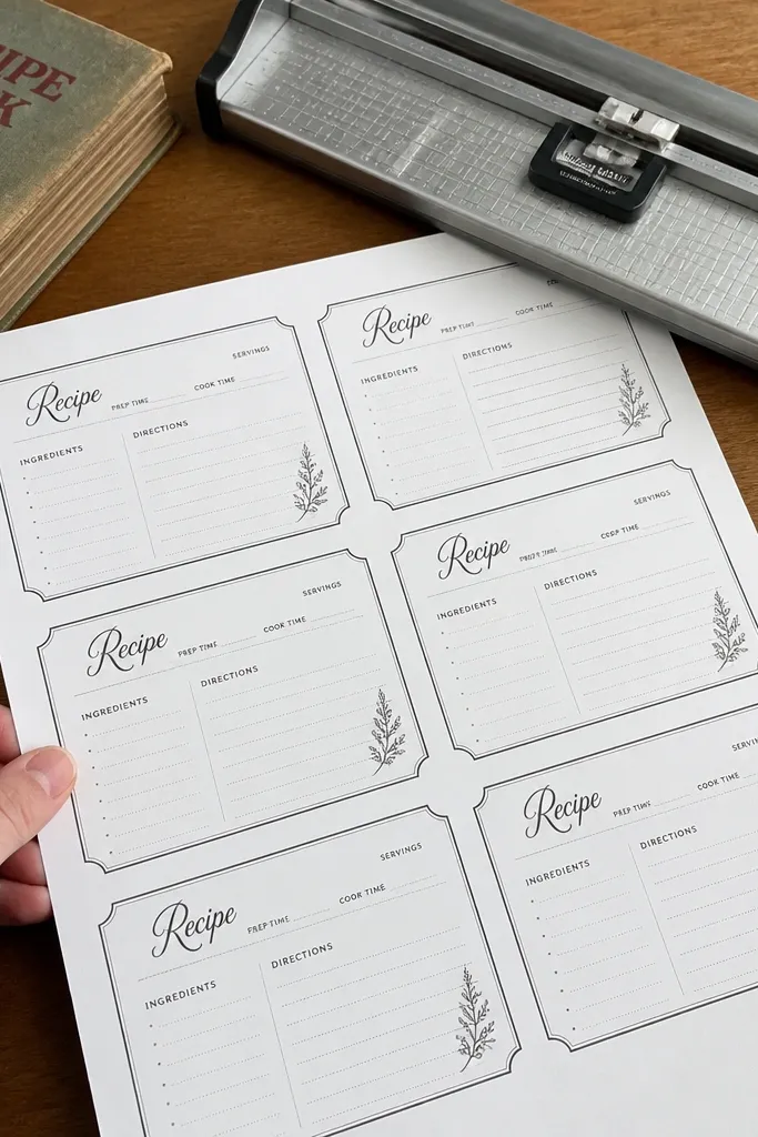 Matte sticker sheet with crisp black vintage text and border lines