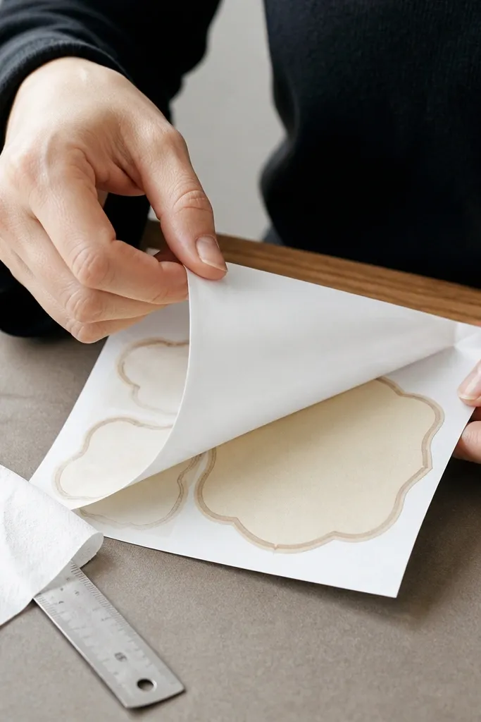 Sticker sheet with a liner that peels smoothly under a vintage design