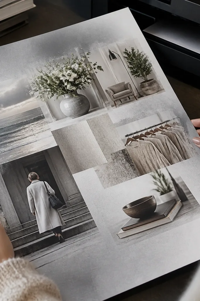 Gray gradient background with photos fading into the lighter side