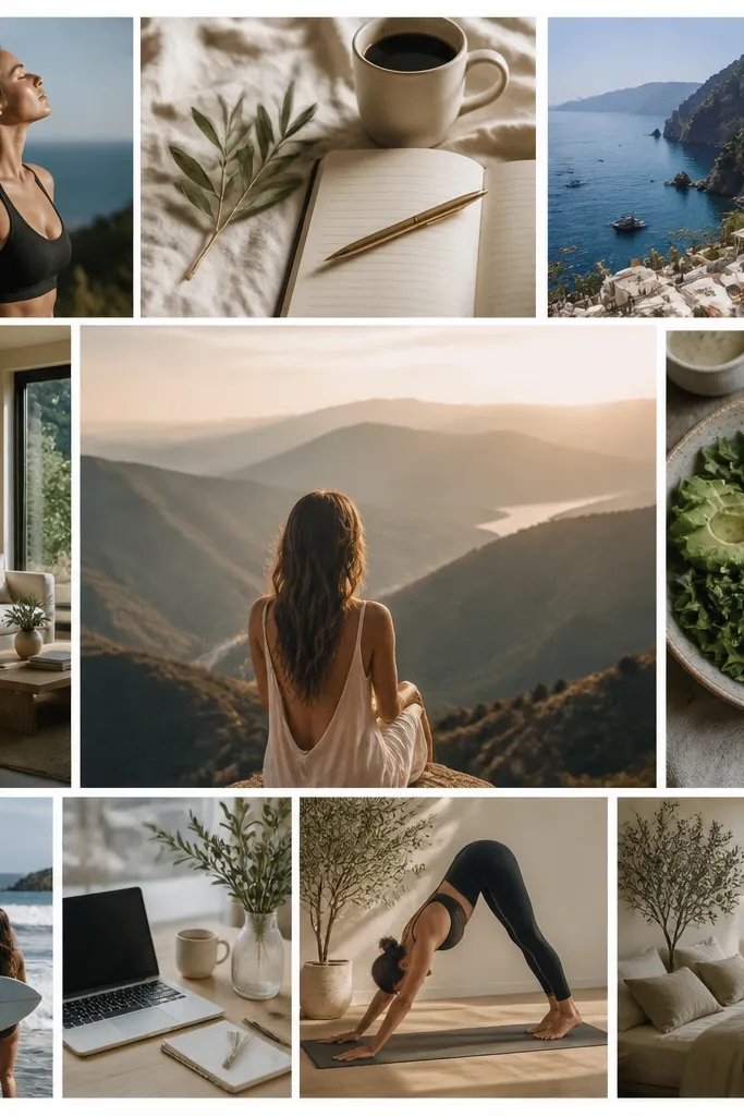 A neatly printed vision board poster with even margins and crisp images