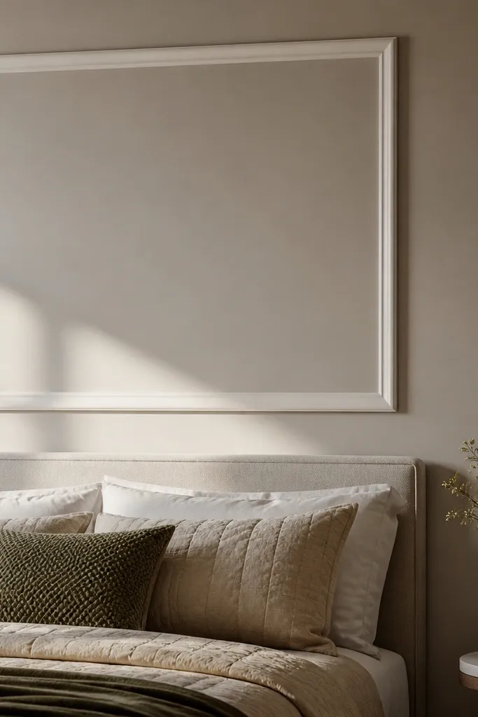 Wall with a raised border rectangle and a flat center square