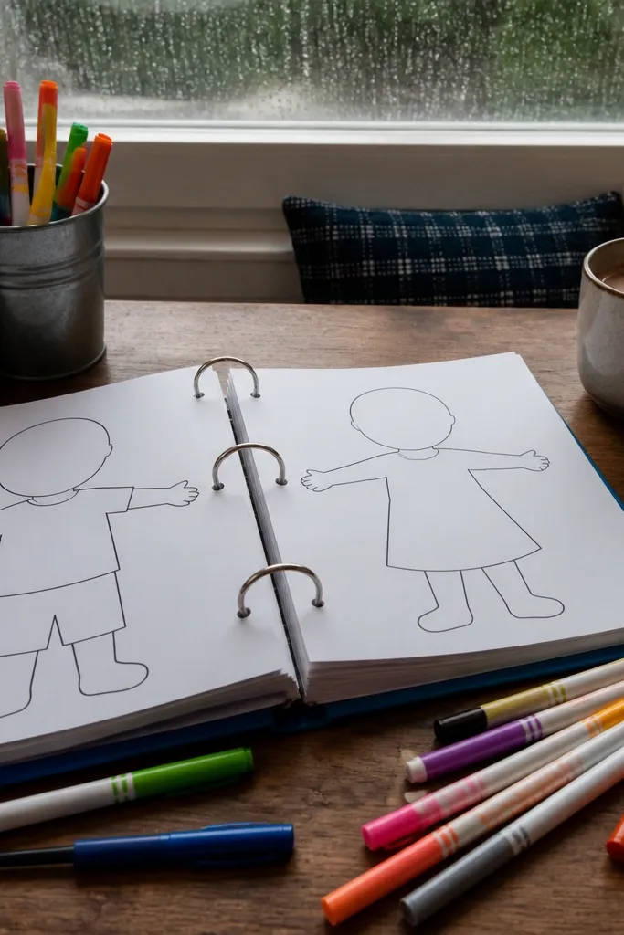 Blank Paper Doll Templates Kids Can Color In