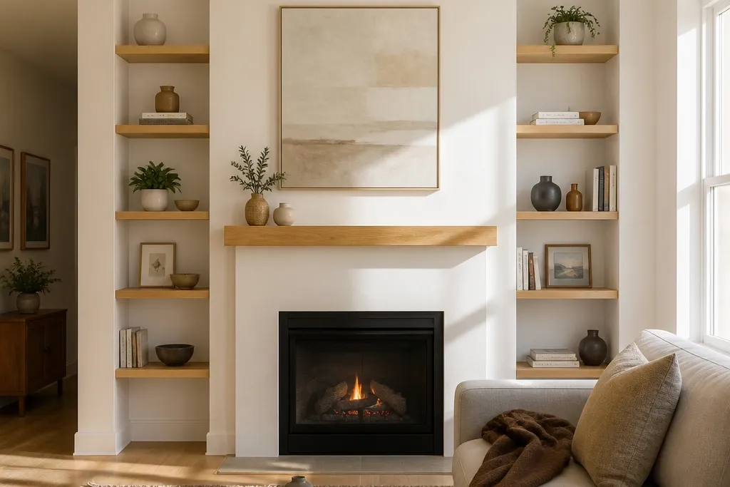 Budget Built-In Shelves Living Room Fireplace Ideas