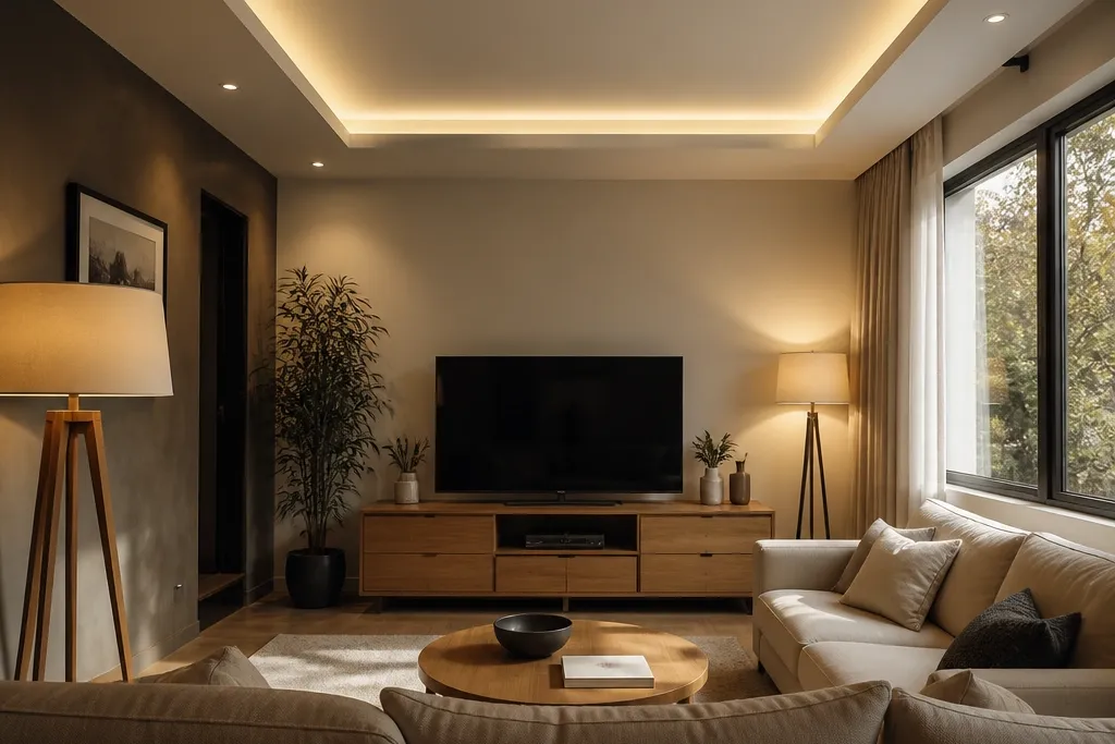 Budget False Ceiling Living Room Designs