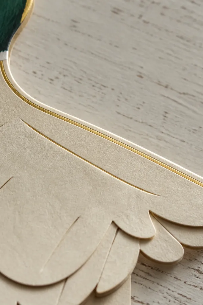 Thin gold washi tape strip laid along a paper edge