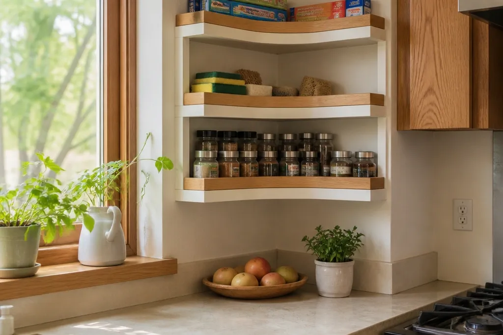 Budget Kitchen Corner Shelves That Actually Help