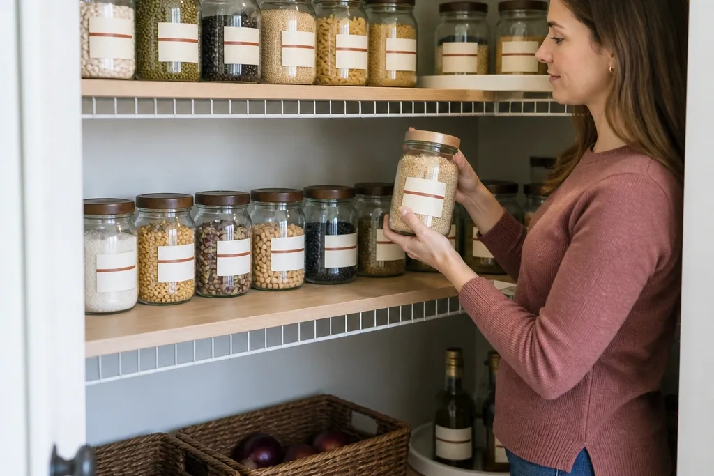 Budget Steps to Tame a Wire Shelf Pantry