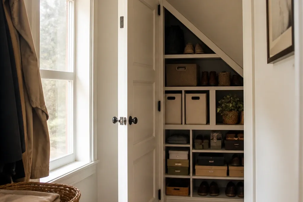 Budget Under Stairs Storage Ideas