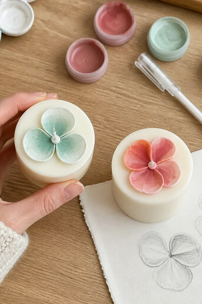 Candle Painting Flowers for Beginners