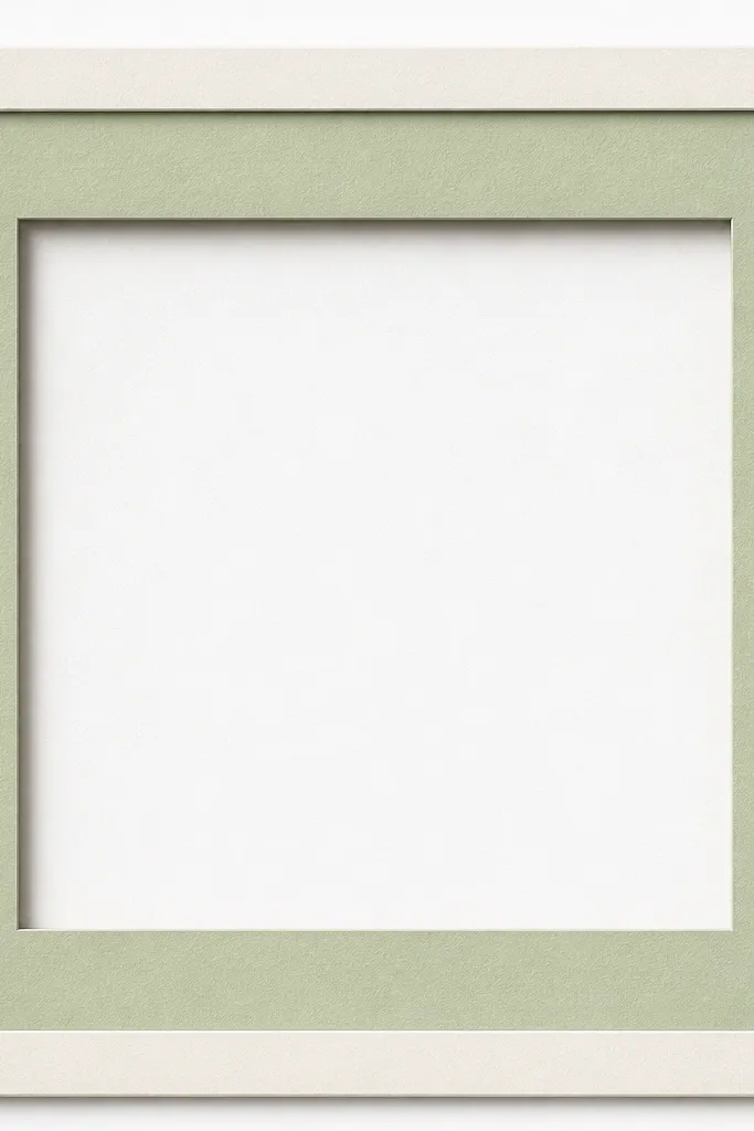 A template that looks like stacked paper layers: an outer border, a middle colored strip, and an inner cutout window, with shadow-like offsets between layers.