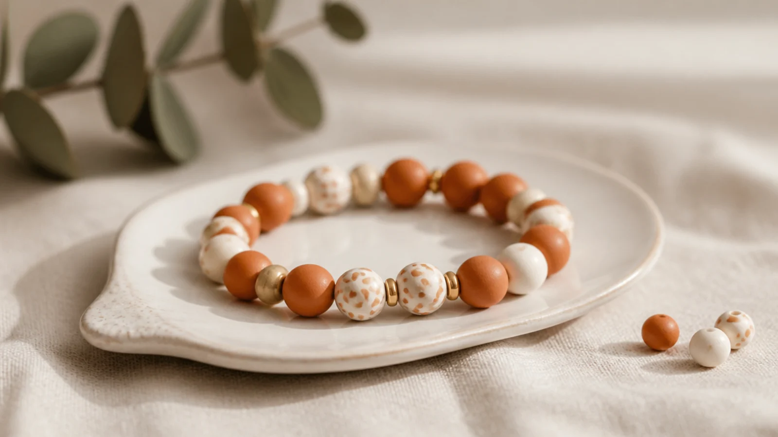 Clay bead bracelet ideas for boys in cool, low-key colors
