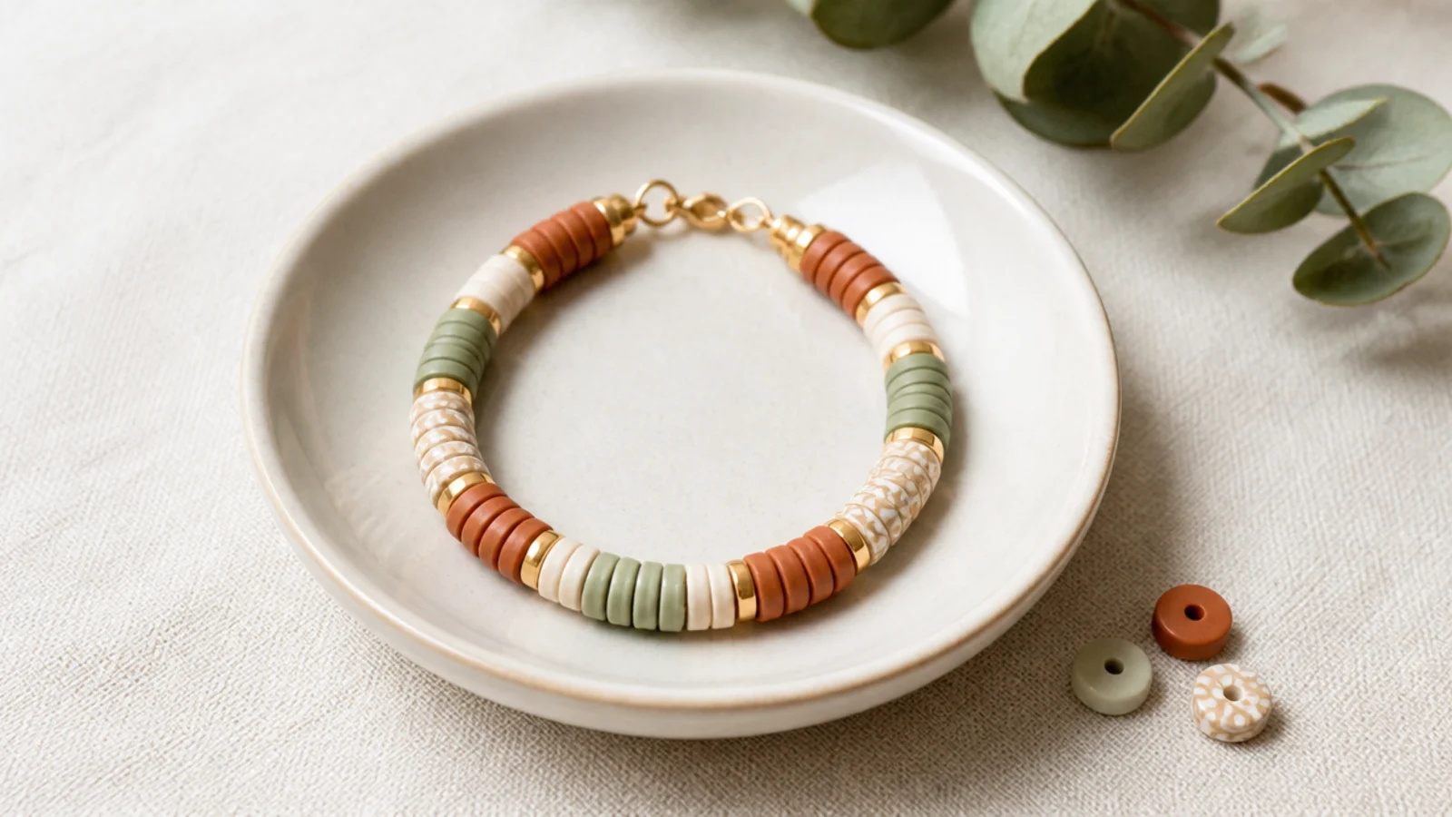Matching clay bead bracelet ideas for best friends and couples