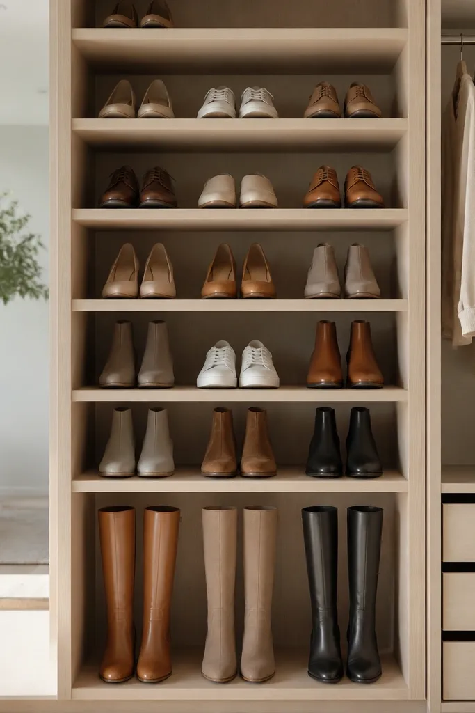 Closet shoe rack ideas for easy storage