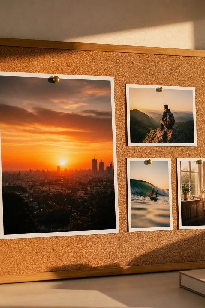 One large on the left and three smaller photos on the right with balanced spacing