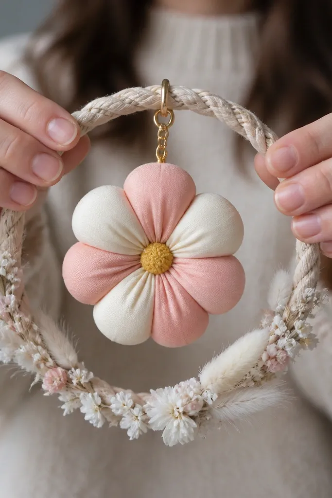 Mini flower-shaped paper squishy with petal edges reinforced
