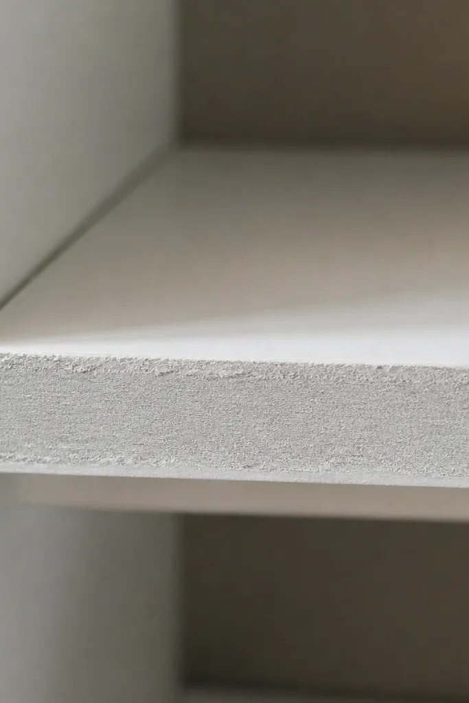 MDF built-in with rough edges after painting