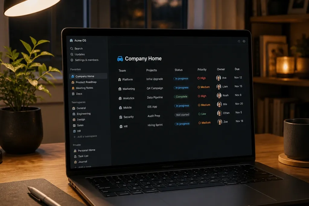 Dark Mode Notion Template Ideas That Look Sharp