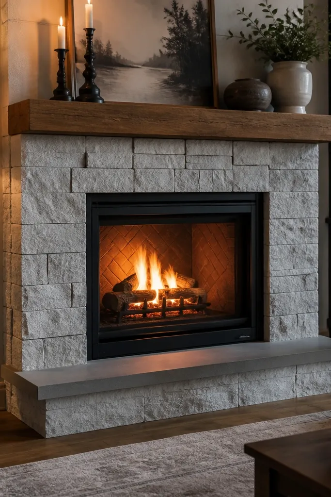 New mantel and surround with materials too close to the firebox