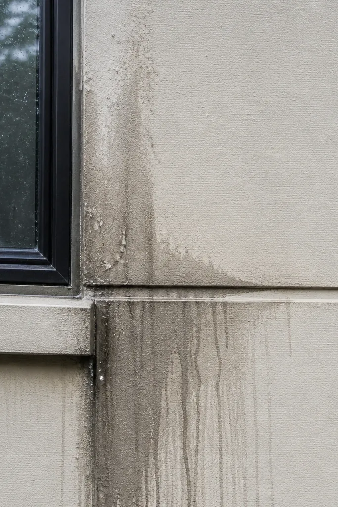 Wall under siding with no visible gap or barrier layer behind panels