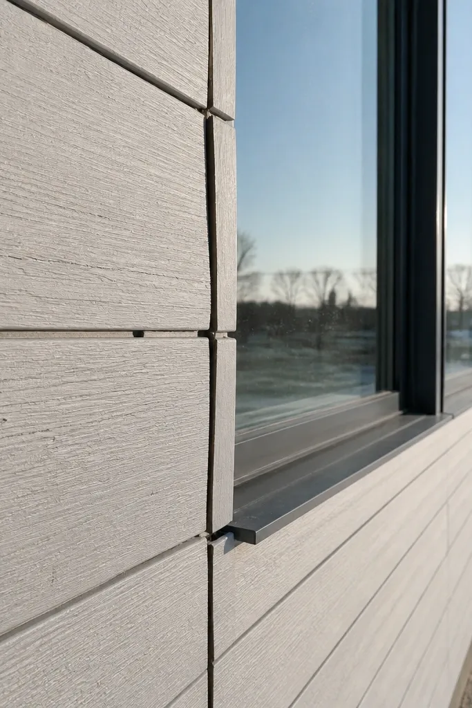 Siding corners with seams pressed too tight and visible cracking