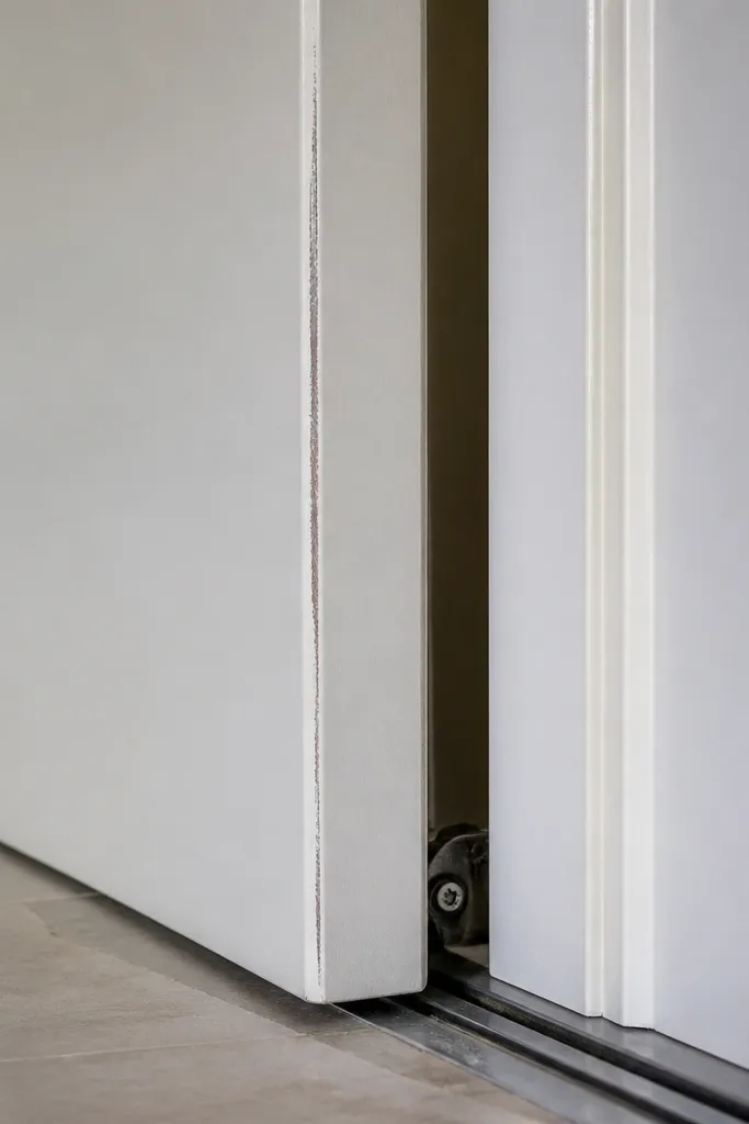 Sliding door rubbing the jamb on the right side