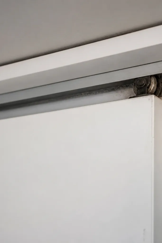 Door moves unevenly with one roller wheel not spinning