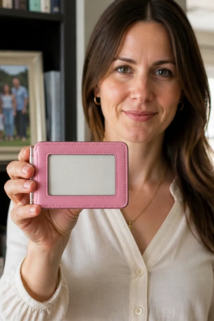 Pink Altoids wallet styled like a mini frame with a small window card slot
