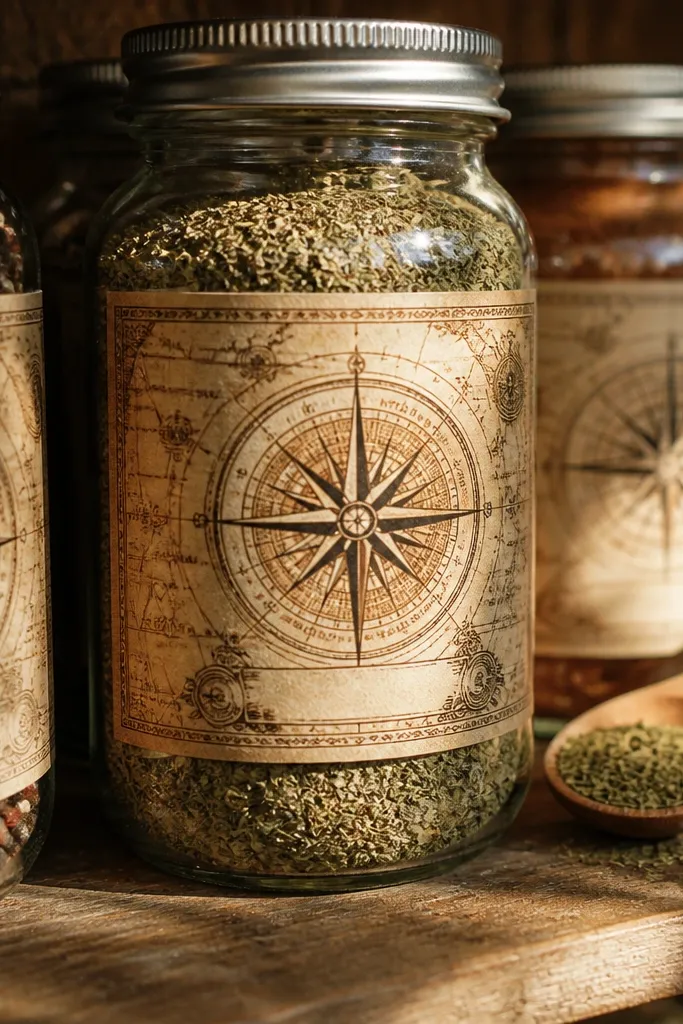 Compass rose and map lines in muted sepia with worn paper edges